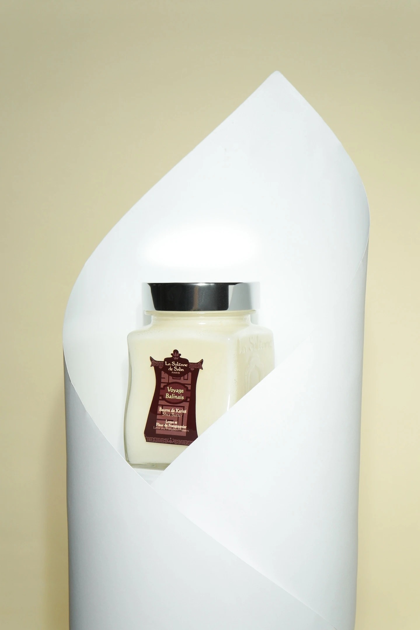 La Sultane de Saba Shea Butter Lotus & Frangipani Flowers, 300 гр-Масло каріте з ароматом лотосу і франжипані-зображення_4