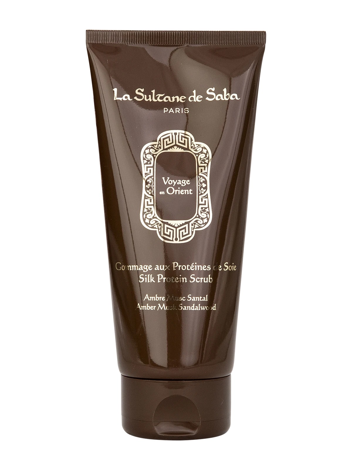 La Sultane de Saba Silk Protein Scrub Amber Musk Sandalwood, 200 мл-Скраб для тіла з протеїнами шовку 