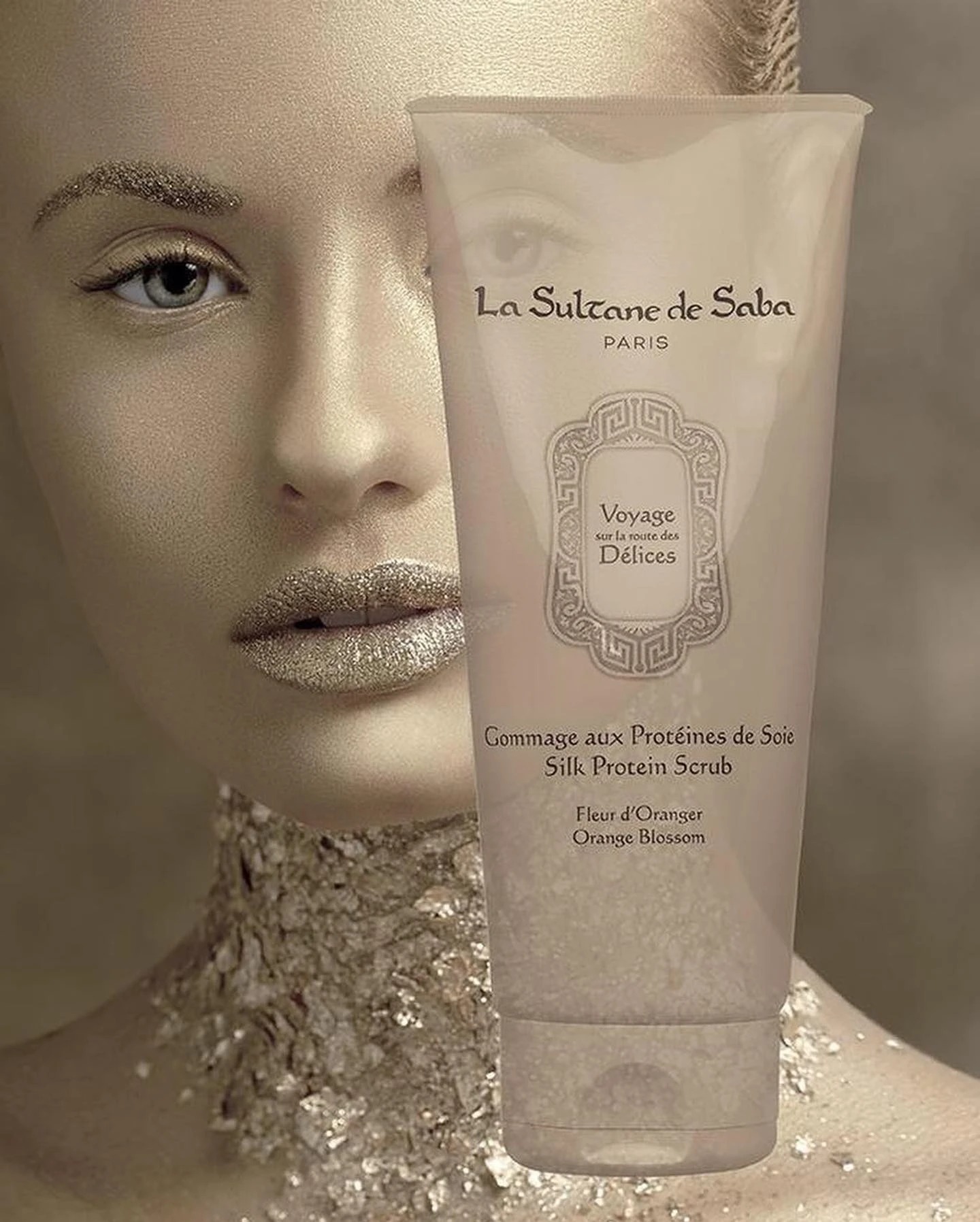 La Sultane de Saba Silk Protein Scrub Orange Blossom, 200 мл-Скраб для тіла з ароматом апельсинових квітів-зображення_2