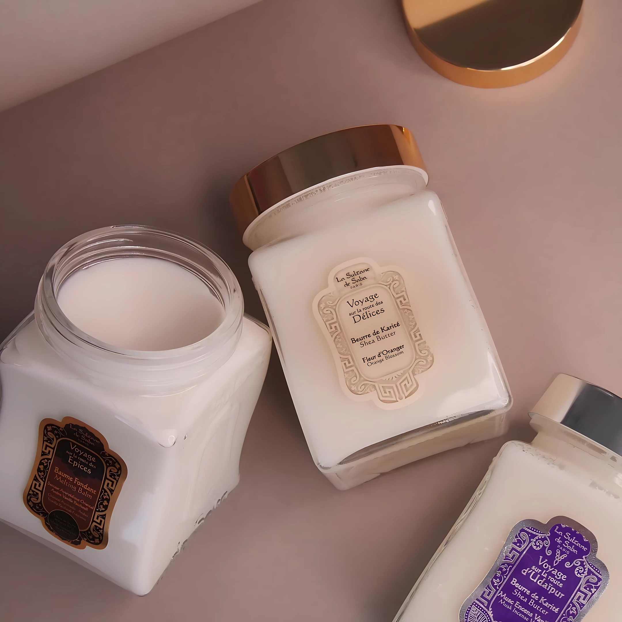 La Sultane de Saba Shea Butter Musk Incense Vanilla, 300 г-Масло каріте з ароматом мускусу, ладану та ванілі-зображення_4