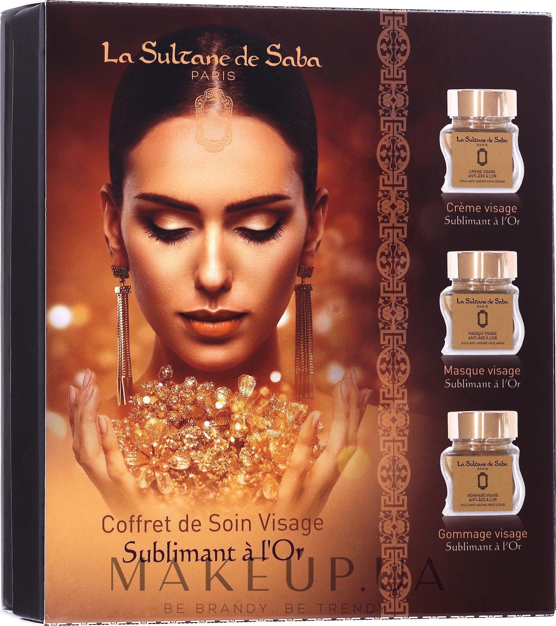 La Sultane De Saba Gold & Champagne Gold Anti-Ageing Gift Set (f/cr/50ml + f/mask/50ml + f/scrub/50ml) — Набір, з ЄС-Набір — La Sultane De Saba Gold & Champagne Gold Anti-Ageing Gift Set (f/cr/50ml + f/mask/50ml + f/scrub/50ml)