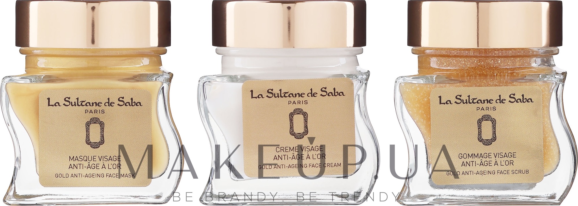 La Sultane De Saba Gold & Champagne Gold Anti-Ageing Gift Set (f/cr/50ml + f/mask/50ml + f/scrub/50ml) — Набір, з ЄС-Набір — La Sultane De Saba Gold & Champagne Gold Anti-Ageing Gift Set (f/cr/50ml + f/mask/50ml + f/scrub/50ml)-зображення_3