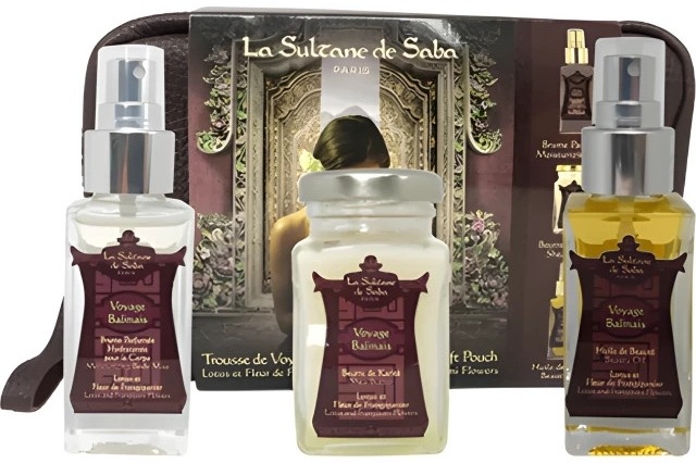 La Sultane De Saba Balinese Lotus & Frangipani Flower Body Gift (b/oil/50 ml + b/mist/50 ml + b/oil/100 ml + bag/1 pc) — Набір, TROUSSE BRUME BALI-Набір для тіла — La Sultane De Saba Balinese Lotus & Frangipani Flower Body Gift (b/oil/50 ml + b/mist/50 ml + b/oil/100 ml + bag/1 pc)