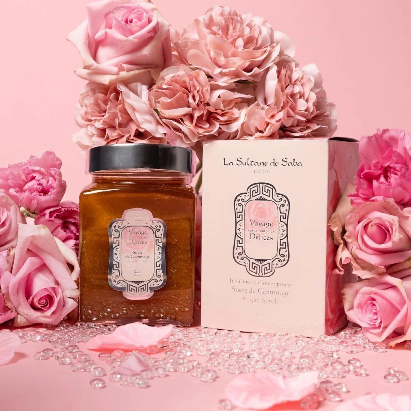 La Sultane de Saba Sugar Body Scrub Rose, 300 г-Гоммаж для тіла з ароматом троянди-зображення_2